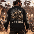 Odd Gear - Static Mass - Biker Oversized Unisex Long Sleeve T-Shirt – view 1
