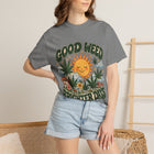 Good Weed Brighter Days T-Shirt — Retro Sun & Cannabis Graphic Tee – view 4