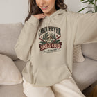 Cabin Fever Social Club Hoodie - Rustic Mountain Cabin Graphic Sweatshirt – view 3