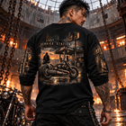 Odd Gear - Last Gas - Biker Oversized Unisex Long Sleeve T-Shirt – view 1