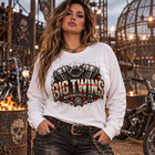 Odd Gear - Big Twins - Biker Oversized Unisex Long Sleeve T-Shirt – view 3