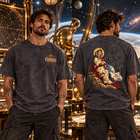 Odd Gear- Saintly Astronaut - Mineral Wash Boxy Cotton T-Shirt – view 1