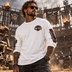 Odd Gear - Black Project - Biker Oversized Unisex Long Sleeve T-Shirt – view 4
