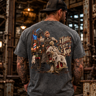 Odd Gear- Barber-Unisex Vintage Wash Boxy T-Shirt – view 3